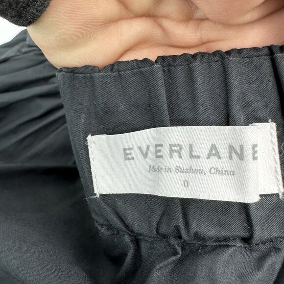 Everlane Women's Black The Clean Cotton Cross Back‎ Apron Dress 0/C32.25 - Picture 5 of 11